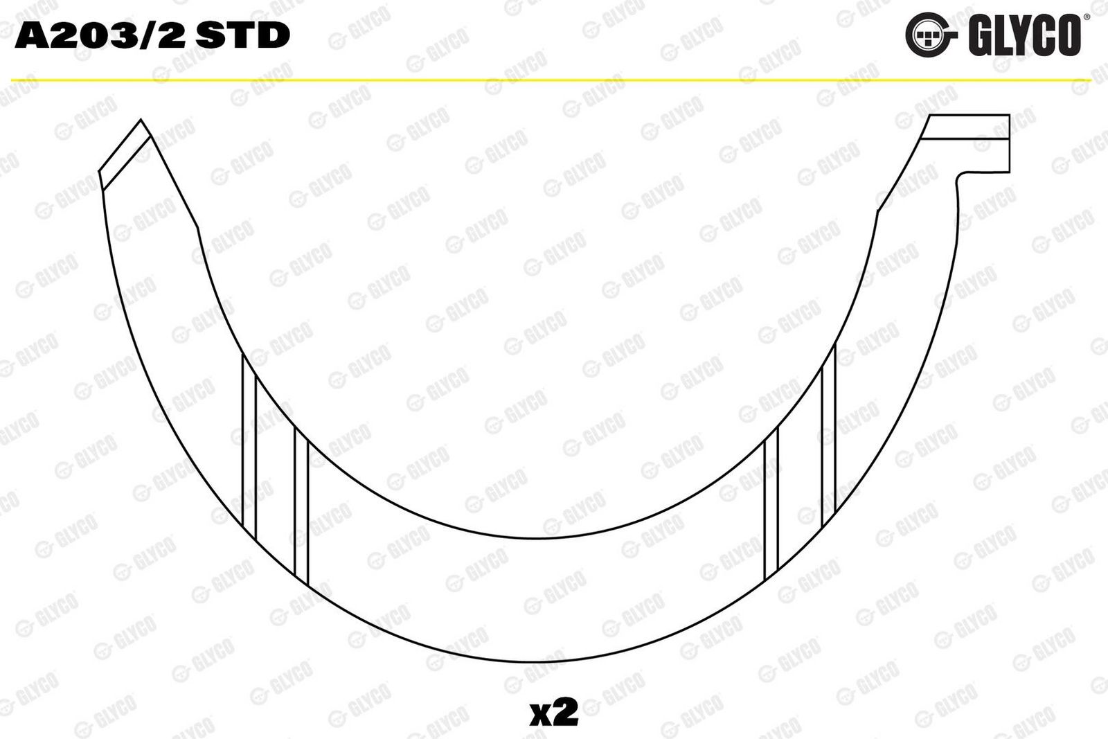 Saiba distantier, arbore cotit GLYCO A203/2 STD