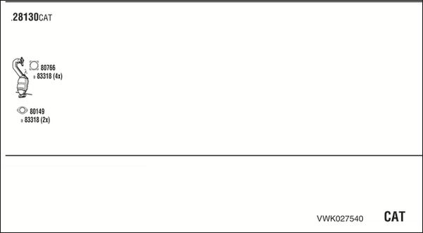 Układ wydechowy WALKER VWK027540