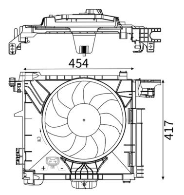 Ventilator, radiator MAHLE CFF 211 000S