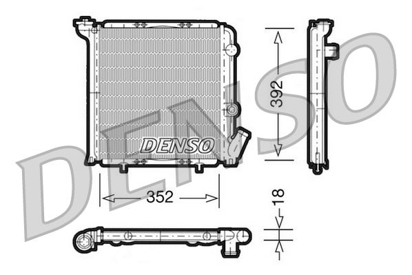 Chłodnica, układ chłodzenia silnika DENSO DRM23071