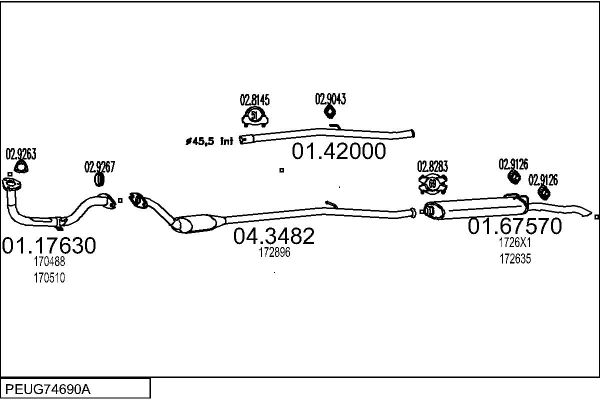 Układ wydechowy MTS PEUG74690A002372