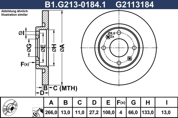 Tarcza hamulcowa GALFER B1.G213-0184.1