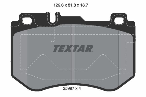 Sada brzdových platničiek kotúčovej brzdy TEXTAR 2599701