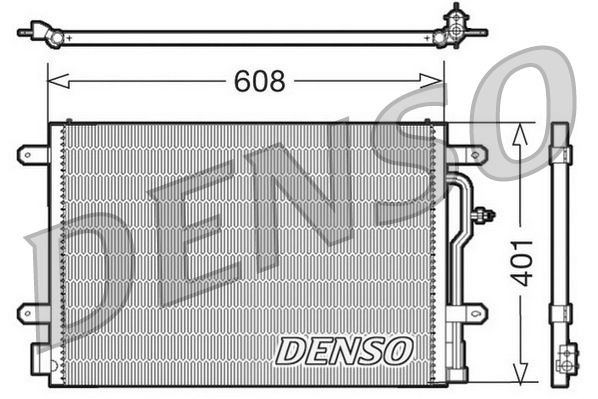 Kondenzátor, klimatizace DENSO DCN02012