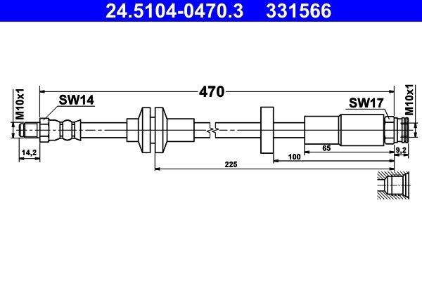 Brzdová hadice ATE 24.5104-0470.3