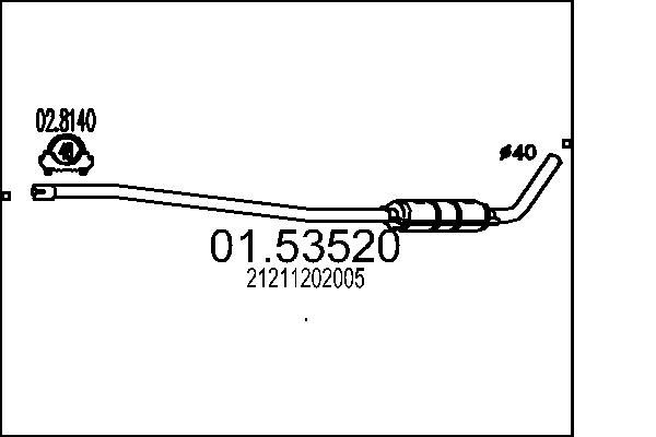 Tłumik środkowy MTS 01.53520