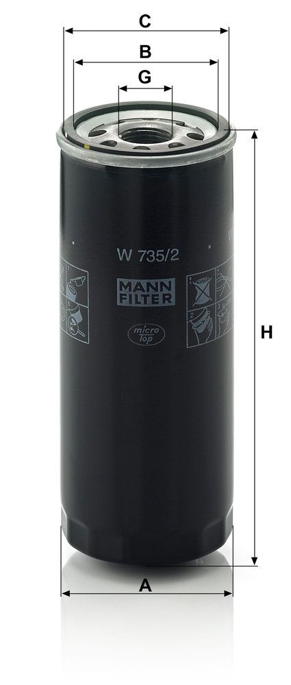 Levně Olejový filtr MANN-FILTER W 735/2