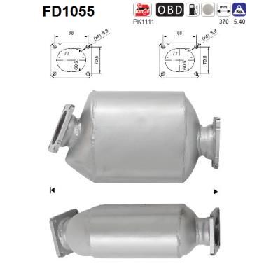 Filtr sadzy / filtr cząstek stałych, układ wydechowy AS 18307798159