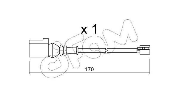 Styk ostrzegawczy, zużycie okładzin hamulcowych CIFAM SU.289