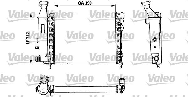 Chłodnica, układ chłodzenia silnika VALEO 883866
