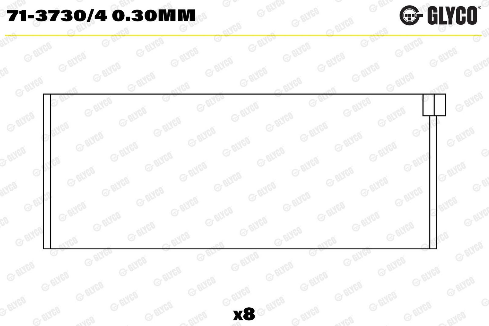 Cuzinet bielă GLYCO 71-3730/4 0.30mm