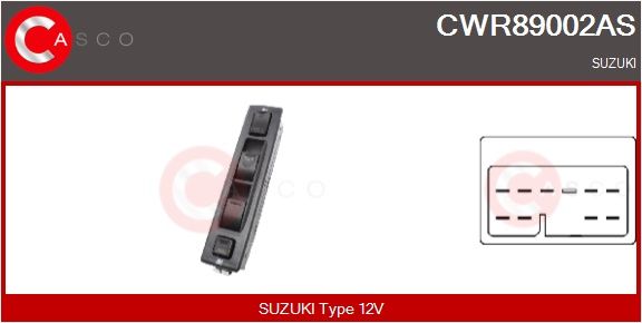 Spínač, zvedací zařízení oken CASCO CWR89002AS