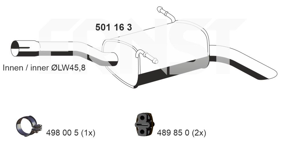 Toba esapament finala ERNST 501163