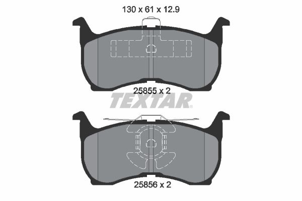 set placute frana,frana disc TEXTAR 2585501