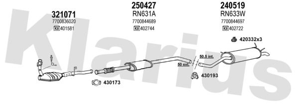 Układ wydechowy KLARIUS 720879E