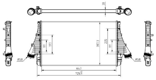 Intercooler, compresor MTR 13054795