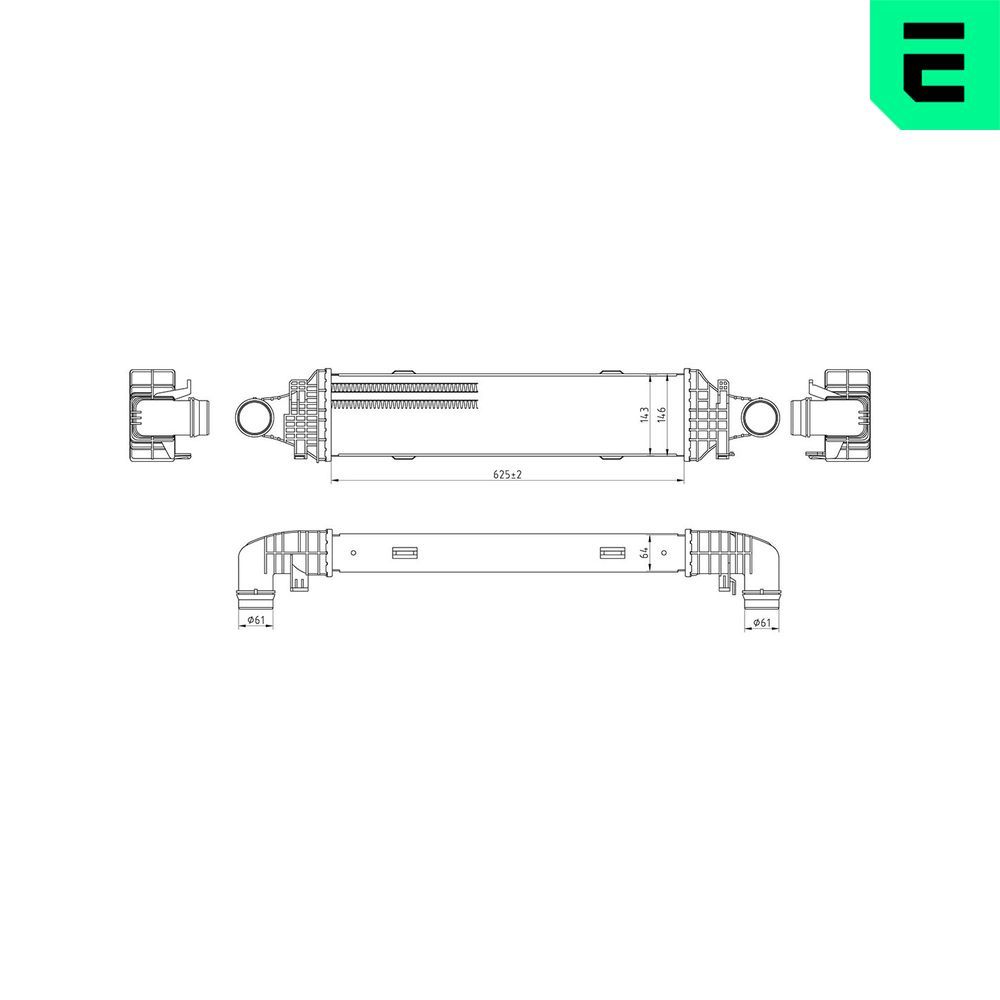 Intercooler, compresor ERA 672056
