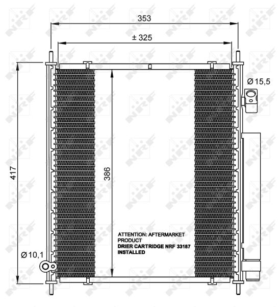 Kondenzátor klimatizácie NRF 35562