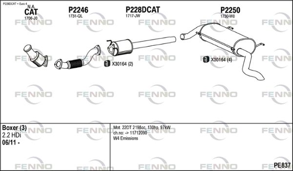 Układ wydechowy FENNO PE837