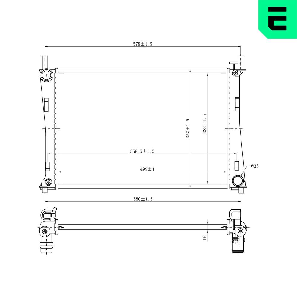 Radiator, racire motor ERA 673054