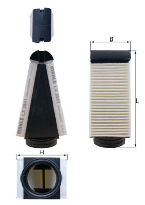 Filtr powietrza KNECHT LX 3841