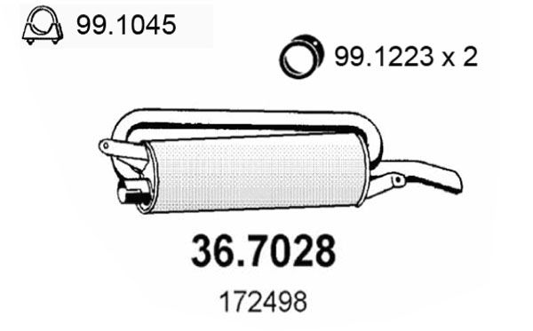 Tłumik końcowy ASSO 36.7028