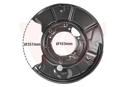 Ochranný plech proti rozstřikování, brzdový kotouč VAN WEZEL 3036374