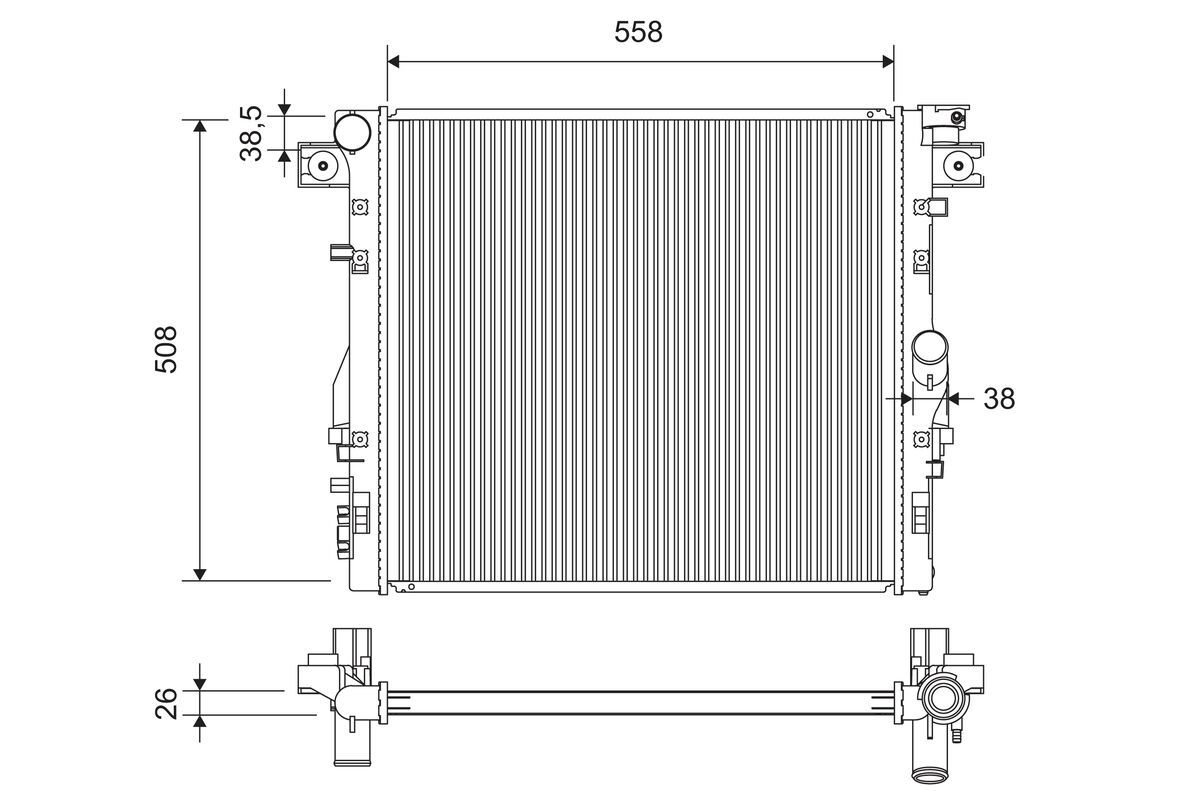 Radiator, racire motor VALEO 701417