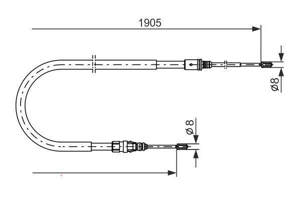 Cięgło, hamulec postojowy BOSCH 1 987 477 237