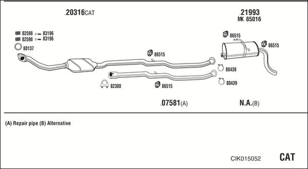 Układ wydechowy WALKER CIK015052