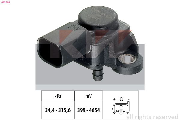 Czujnik ciśnienia powietrza, adaptacja wysokościowa KW 493 165
