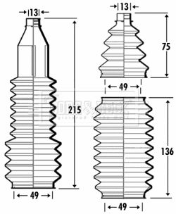 Zestaw osłon, układ kierowniczy BORG & BECK BSG3367