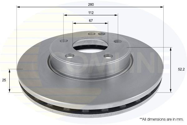 Tarcza hamulcowa COMLINE ADC1671V