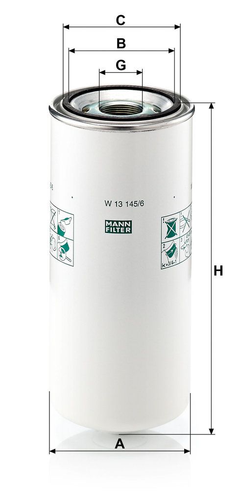 Levně Olejový filtr MANN-FILTER W 13 145/6