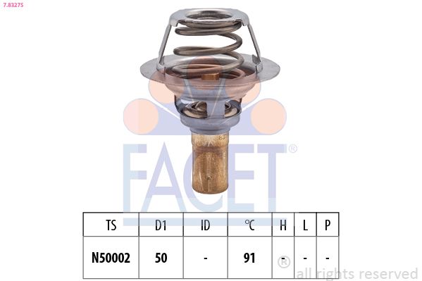 Termostat, środek chłodzący FACET 7.8327S