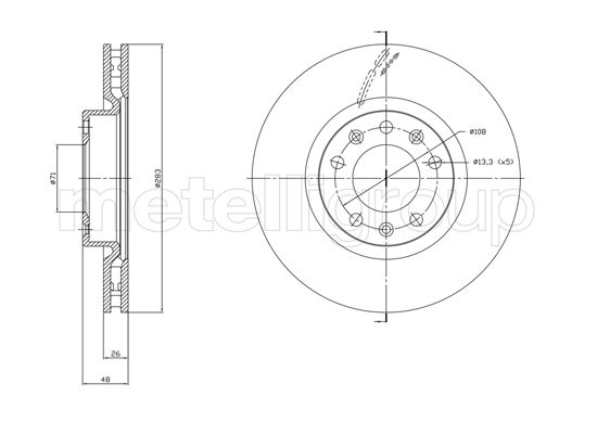 Tarcza hamulcowa CIFAM 800-1764C