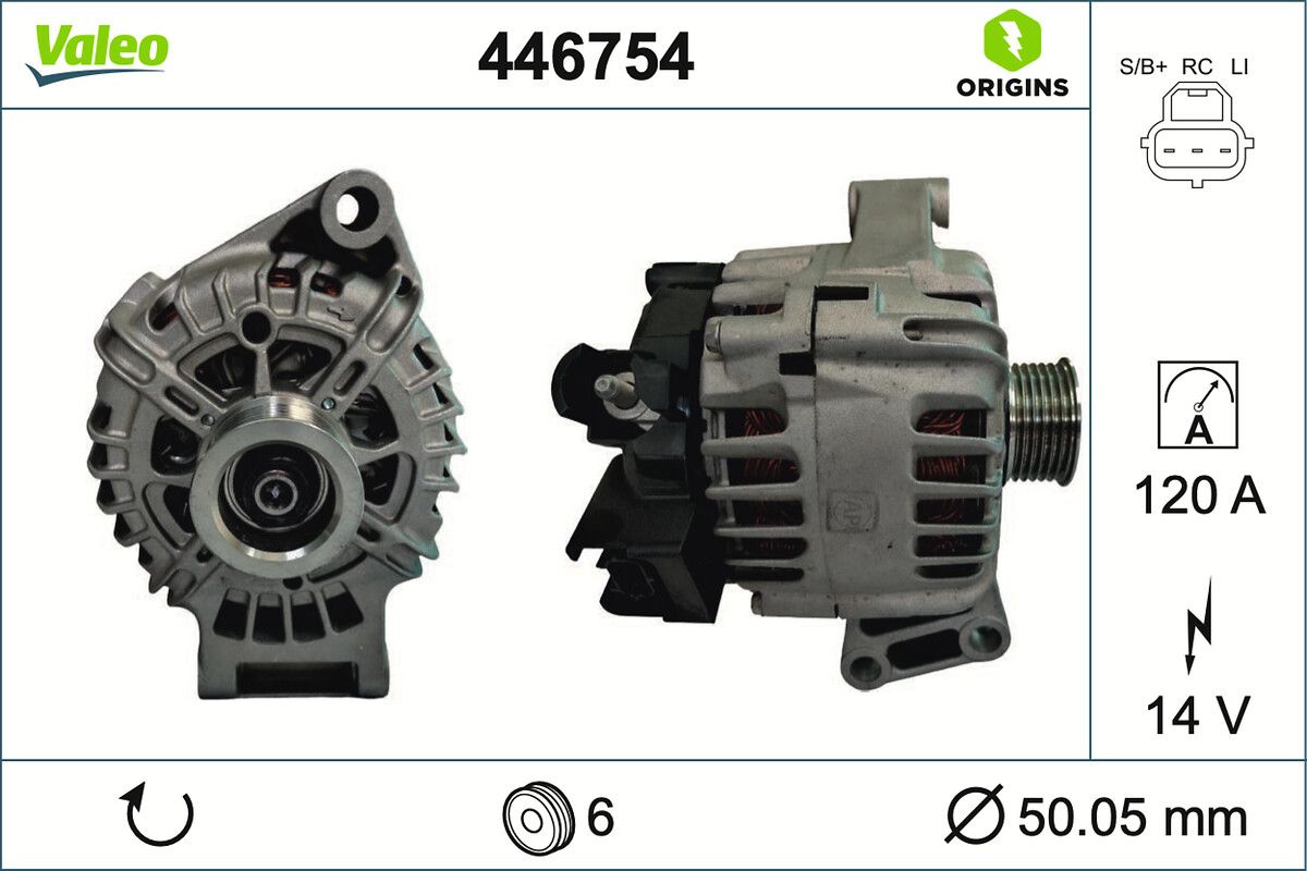 Generator / Alternator VALEO 446754