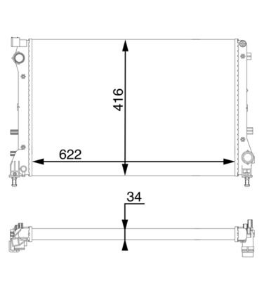 Chladič, chlazení motoru MAHLE CR 2002 000S