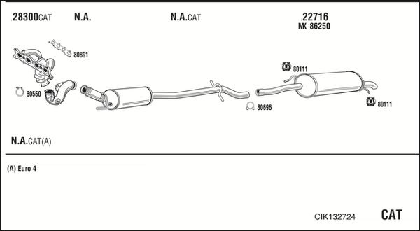 Układ wydechowy WALKER CIK132724