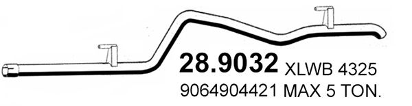 Rura wydechowa ASSO 28.9032