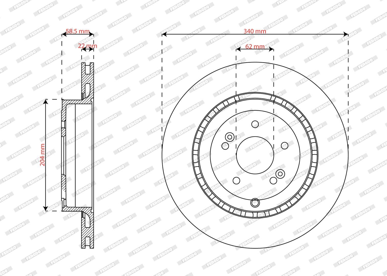 Disc frana FERODO DDF3349C
