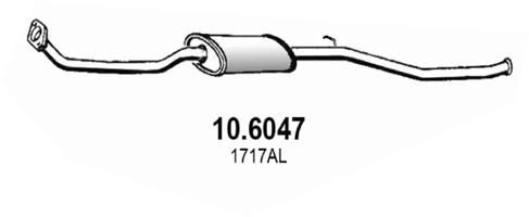 Tłumik środkowy ASSO 10.6047