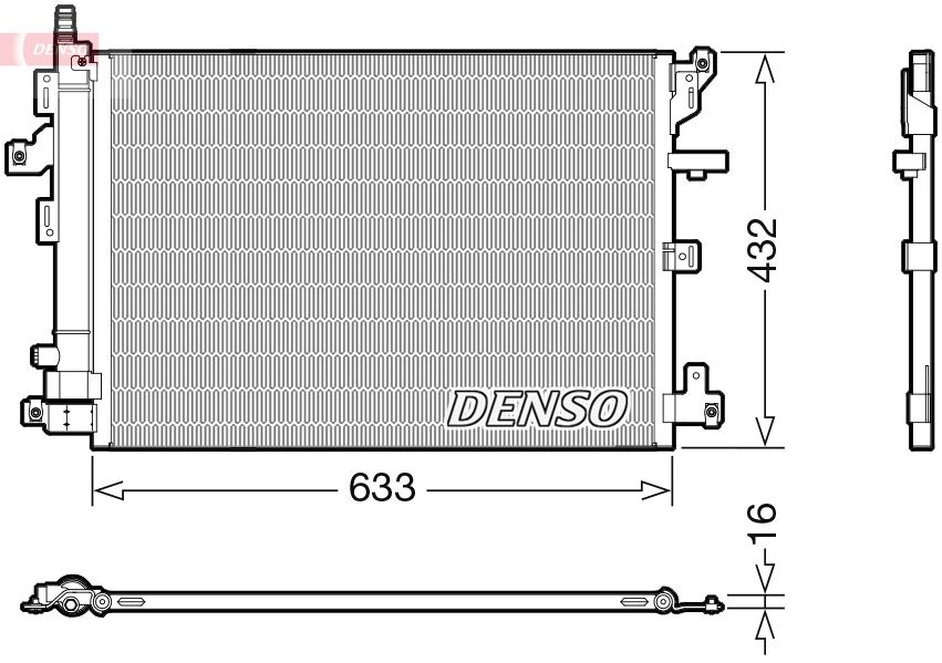Kondenzátor, klimatizace DENSO DCN33012