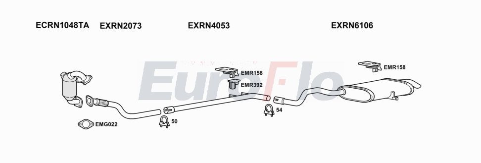 Układ wydechowy EUROFLO RNGRAS15D6001B