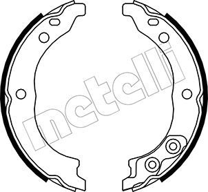 Zestaw szczęk hamulcowych, hamulec postojowy METELLI 53-0089K