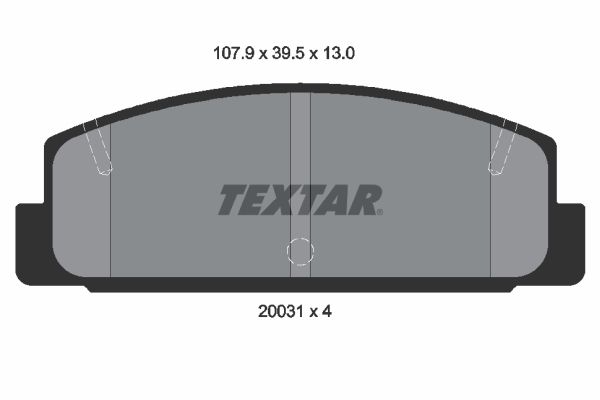 Sada brzdových platničiek kotúčovej brzdy TEXTAR 2003101