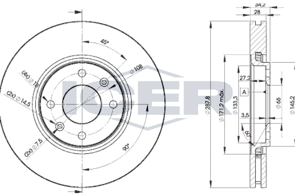Tarcza hamulcowa ICER 78BD4753-2