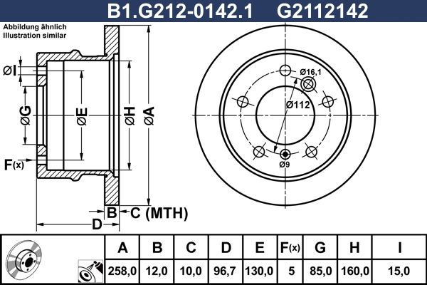 Tarcza hamulcowa GALFER B1.G212-0142.1