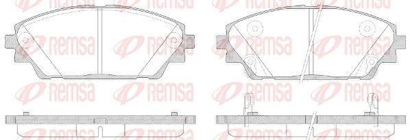 Sada brzdových platničiek kotúčovej brzdy REMSA 1569.02