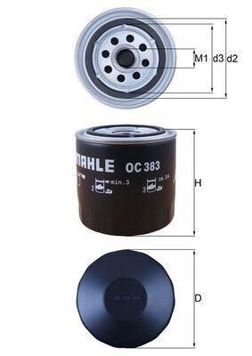 Olejový filter MAHLE OC 383
